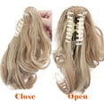 thumbnail image 6 of SEGO Short Claw Ponytail Hair Extension Synthetic Curly Real Hair Piece Cute Clip in Hair Extensions Black/Blonde Color, 6 of 10