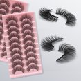 thumbnail image 2 of Pestañas Postizas Fáciles de Aplicar, 10 Pares de Visón Falso 3D Reutilizables para Principiantes, 2 of 5