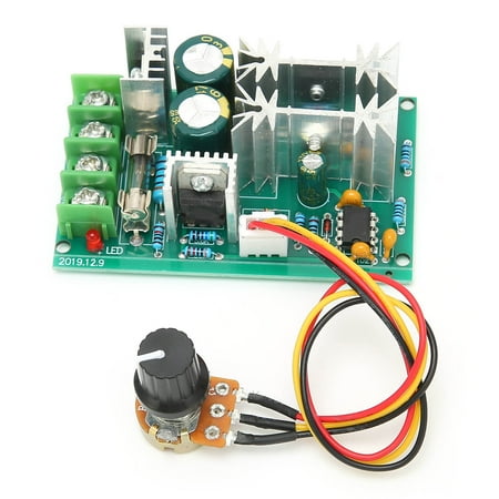 

Tebru Motor Speed Controller PMW Switch Control Module Current Regulator DC 10V‑60V 20A Motor Speed Switch DC PMW Controller
