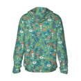 thumbnail image 3 of Uemuo Mushrooms and Flowers Pattern Women's Full Zip UPF 50+ Sun Protection Hoodie Jacket Long Sleeve Sun Shirt Hiking Outdoor Performance with Pockets-Small, 3 of 9