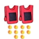 thumbnail image 2 of Juego de chaleco de bolas adhesivas, chaleco de bolas adhesivas de 2 piezas, juego de Dodgeball, con 10 piezas de bolas de algodón, para patio de juegos al aire libre para niños (rojo, 39 * 53 cm), 2 of 7