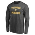 thumbnail image 2 of Men's Charcoal Pittsburgh Penguins Victory Arch Long Sleeve T-Shirt, 2 of 3