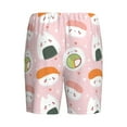 thumbnail image 4 of Rocae Cute Sushi for Men's Soft Sleep Pajama Shorts, Waistband and Pockets, 4 of 9