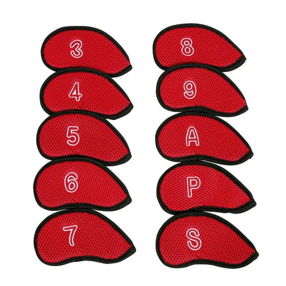 10Pcs Golf Club Headcover Waterproof Golf Head Covers Fit Most Brands Golf Iron