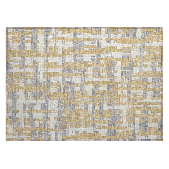 Dalyn Rugs Machine Washable Indoor/Outdoor Chantille Gold 1'8" x 2'6" Rug