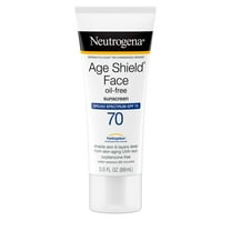 Neutrogena Age Shield Face Oil-Free Sunscreen, SPF 70 Sunblock, 3 fl oz