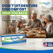 DenSureFit Denture Reline Kit for Upper Denture, 3-6 Month Soft Silicone Dentures Repair Set to Refit and Tighten, Easy to Use Reline Set with Larger Primer and Applicators for Comfortable Fit