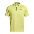 thumbnail image 3 of Polo de golf Under Armour Tech para hombre, talla S, amarillo/gris, 3 of 6