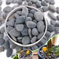 thumbnail image 1 of Piedras de jardín naturales CJGQ River Rocks, grises, de 2,5 a 5 cm, 7 libras, 1 of 7