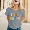 thumbnail image 1 of iTNHFP T-Shirts pour Femmes T-Shirts Amples en Coton Mode Décontractée Imprimée Col Rond Manches Courtes T-Shirt Violet, 1 of 3