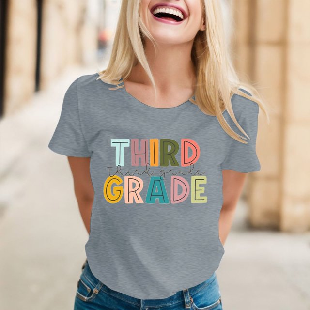 iTNHFP T-Shirts pour Femmes T-Shirts Amples en Coton Mode Décontractée Imprimée Col Rond Manches Courtes T-Shirt Violet