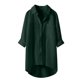thumbnail image 1 of Camisa de cuello redondo de lino para mujer: top transpirable de manga larga, color liso, ropa informal para el día a día, tallas S-XXXL, lavado a mano, 1 of 4
