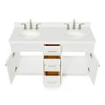 thumbnail image 6 of Ariel Hamlet 61 In. Double Oval Sink Vanity With White Quartz Countertop In White, 6 of 11