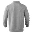thumbnail image 3 of XAOWF Men'S Quarter-Zip Casual Sweatshirt Long Sleeve Turndown Collar Loose Fit Stylish Comfort Pullover Everyday Wear 2025 Autumn Comfort Breathable Tops, 3 of 9