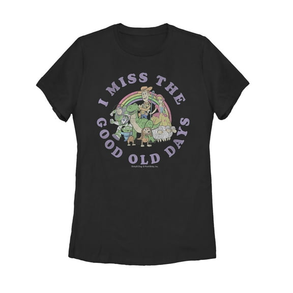 Women's Toy Story Good Old Days Graphic Tee Black Small