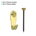 thumbnail image 3 of Uxcell 20 Lbs Picture Hangers Photo Wall Hanging Hooks Nails Hardware Wall Pins Picture Hanging Kit 30 Set, 3 of 5