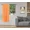 Orange, variant on Gorgeous Home Linen 1-Piece 70% Blackout Rod Pocket Solid Window Curtain Panel With Lined Backing 35" X 63" R64 Orange
