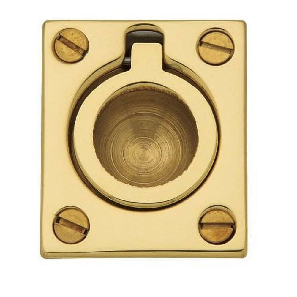 Baldwin 0392003 Flush Ring Pull, Polished Brass