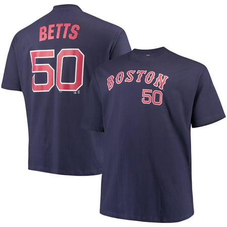 Men's Majestic Mookie Betts Navy Boston Red Sox MLB Name & Number