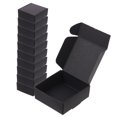 Meals Parcel Box Minkissy Shipping Paper Boxes, 25 Pack Black Foldable Cartons for Small ...
