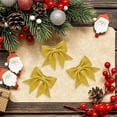 thumbnail image 6 of Bows For Christmas Tree,Christmas Bow Decorations,Glitter Bow Butterfly Gold Wreaths Bows, Small Christmas Tree Bow Sequin Bow Ties, Xmas Decorative Bows Ornaments for Home Christmas Party, 6 of 7