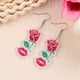 thumbnail image 1 of Pendientes colgantes de corazón de neón: pendientes llamativos de corazón hueco brillante para mujer Pendientes acrílicos ligeros de color neón de moda Los pendientes, 1 of 1