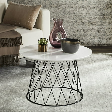 SAFAVIEH Roper Retro Mid-Century Lacquer End Table White