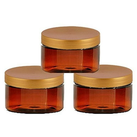 oz cosmetic containers plastic jars empty cream body low profile sugar pet lotion scrub amber caps powder copper beads walmart