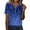 bleu, variante sur Tnhcen Chemises d'Été Vintage à Imprimé pour Femmes - Coupe Ample Basique Décontractée / Grande Taille P-2TG / Style Rétro pour Femmes