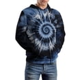 thumbnail image 3 of LAOLIUSN Novelty Tie Dye Style Hoodies for Men Spiral Streak Print Sweatshirt Pullover S-4XL, 3 of 7