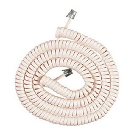 

25 Foot Off White Coil Cord 25 Ft. Handset Cord