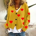 thumbnail image 1 of LOVZFMLL Cardigan pour Femmes Cardigan Décontracté à Boutons Veste Manteau de Mode Imprimée, 1 of 4