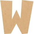 thumbnail image 1 of Unfinished Bold Wood Letter W, Craft Alphabet 10'' Tall MDF Wall Décor, Superboom Font, 1 of 3