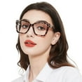 thumbnail image 3 of MARE AZZURO Oversized Reading Glasses 1.25+ Women Fashion Large Readers 1.00 1.25 1.50 1.75 2.00 2.25 2.50 2.75 3.00 3.50 4.00 5.00 6.00 (Leopard, 125), 3 of 8