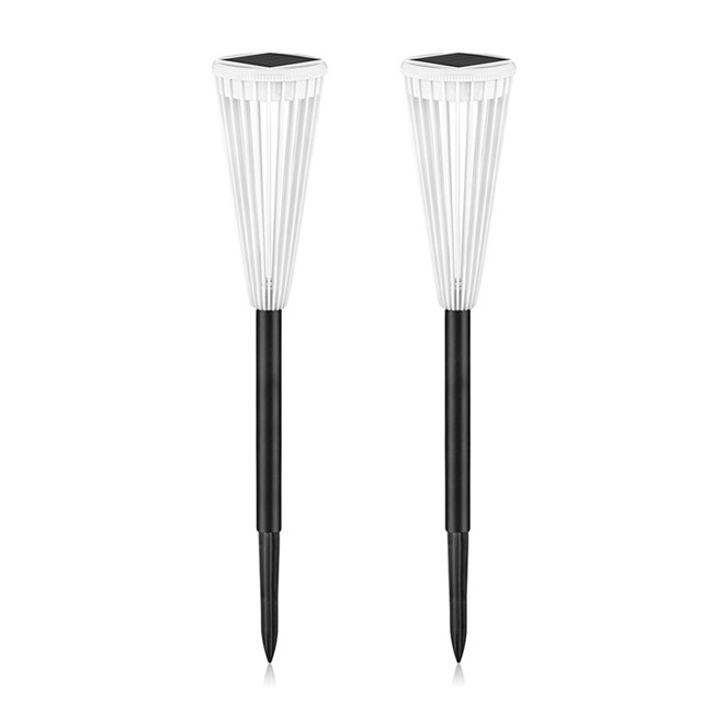 Lámpara solar de 2 piezas con forma de paraguas, lámpara decorativa para paisaje, jardín, impermeable, para patio exterior, lámpara LED para césped