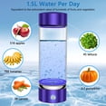 thumbnail image 3 of Hydrogen Water Bottle, Portable Rechargeable Hydrogen Water Bottle Generator for Home Travel Office Exercise, Black, 3 of 7