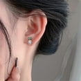 thumbnail image 4 of Wentin Earrings Clearance! Crystal Carrot Earrings Cute Bunny Ear Studs Easter Vibe Earrings Gift Earrings For Women Gift, 4 of 7