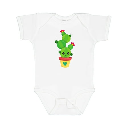 

Inktastic Cute Cactus Green Cactus Kawaii Cactus Flowers Gift Baby Girl Bodysuit