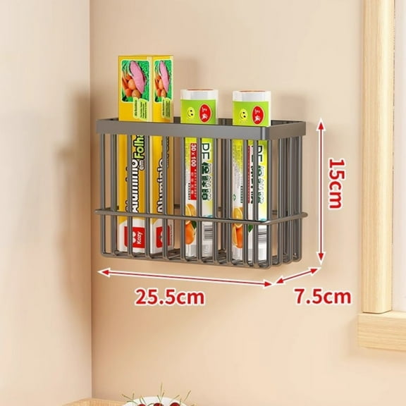 Kitchen rack, refrigerator side magnetic fresh-keeping bag storage box side storage plastic wrap paper storage rack