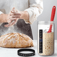 thumbnail image 4 of Bread Fermentation Glass Jar,Have Breathable Cloth Cover,Thermometer,Reusable Sour Dough Jar,Bread Baking,Large, 4 of 8