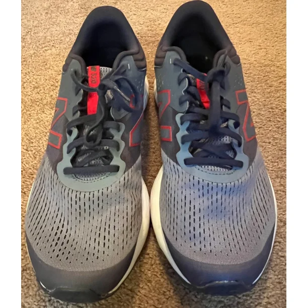 New Balance M520LG7 520 Gray Red Low Running Shoes Sneakers Mens US Size 14 D
