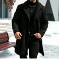 thumbnail image 2 of KKBOTIVE Men's Wool Jackets & Coats Slim Fit Notched Collar Long Jacket Overcoat Oversized Casual Windbreaker Jackets Business Clothes, 2 of 5