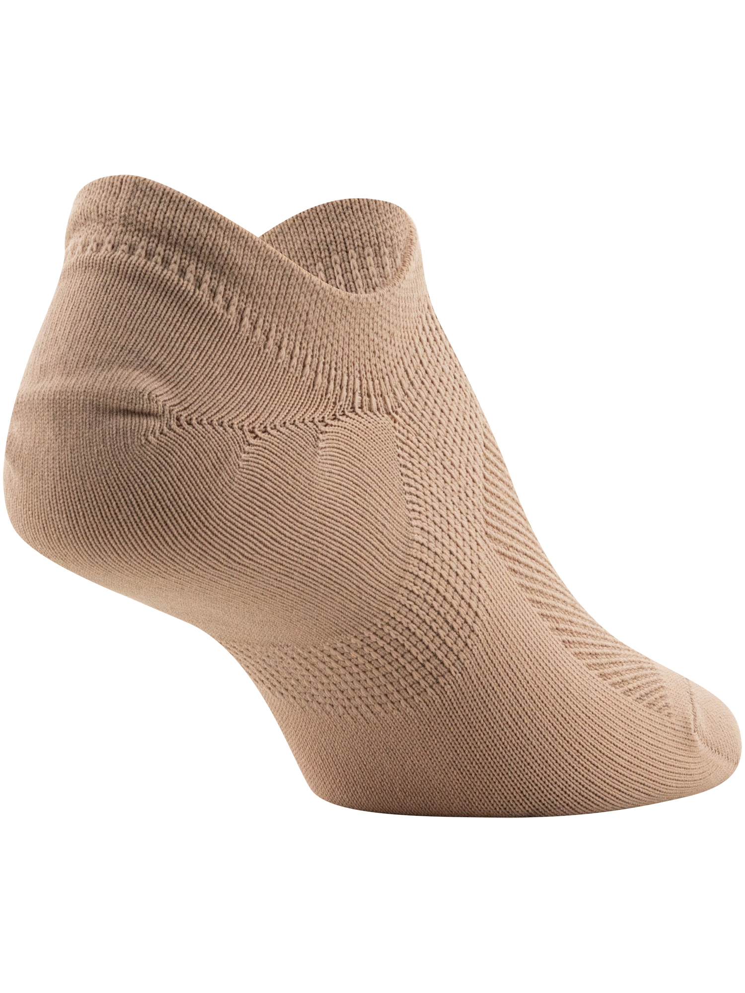 PEDS Women's All Day Active Nylon Invisible Socks Assorted, 6 Pairs, Sizes 5-10