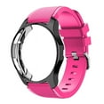 thumbnail image 1 of ALMNVO Silicone Band and Case for Samsung Galaxy Watch 4 46mm 42mm/Gear S2 S3, Soft TPU Protective Cover Bumper and Sport Band Wristbands for Gear S2 S3 Women Men, 1 of 15