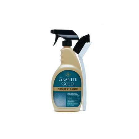 Granite Gold Grout Cleaner With Brush, 24 Ounce (Best Steam Cleaner For Tile Grout)