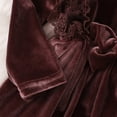 thumbnail image 5 of IBTOM CASTLE Vintage Princess Toddler Baby Girl Long Sleeve Velvet Ruffle Tutu Lace Dress Xmas Wedding Birthday Party Fall Winter Clothes 9-12 Months Brown, 5 of 8