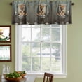 thumbnail image 3 of Bathroom Cat Curtain Valances for Windows, Kitchen Valance Window Treatments Panel 2 Pack, Toilet Animals Vintage Rod Pocket Short Curtains for Bathroom Bedroom 60 x 18 Inch, 3 of 8