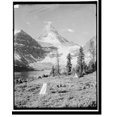 thumbnail image 2 of Historic Framed Print, [Mt. Assiniboine showing a mountain camp, Alberta], 17-7/8" x 21-7/8", 2 of 9