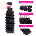 thumbnail image 3 of Remy Brazilian Human Hair Deep Wave Bundles 100% Unprocessed Brazilian Virgin Human Hair Weave Extensions Natural Black Color 4 Bundles(14"16"18"20"), 3 of 6