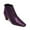 Purple, variant on XYD Women's Ankle Boots Square Toe Back Zipper Blade Low Heels Autumn Winter Office Weekend Shoes Size 7 Purple